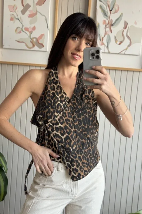 TOP ANIMAL PRINT CRUZADO